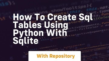 How to create sql tables using python with sqlite