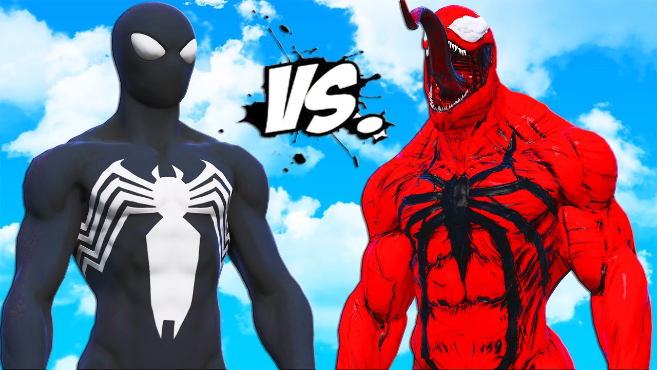 SYMBIOTE SPIDER-MAN VS RED VENOM - BATTLE - YouTube
