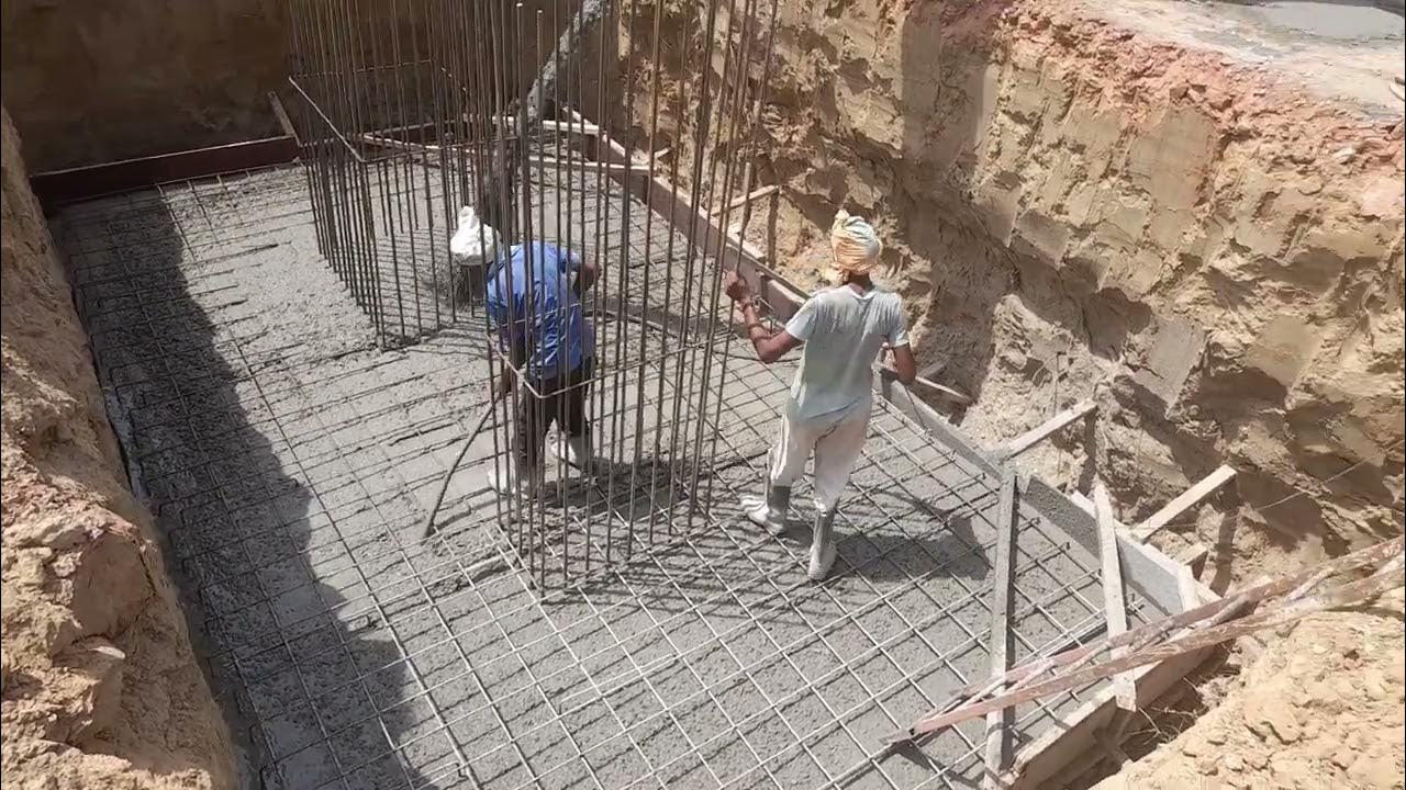 Footing Concrete with proper vibrator method YouTube