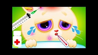 楽しいペットケア-私の仮想子猫ブブブ医師ゲーム子供-トイレバスドレスアップゲームを注意してください screenshot 1