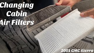 Changing Cabin Air Filters in 2001 GMC Sierra