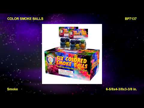 SIX COLORED SMOKE BALLS