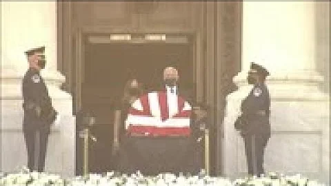 Vice President Pence pays respects to John Lewis
