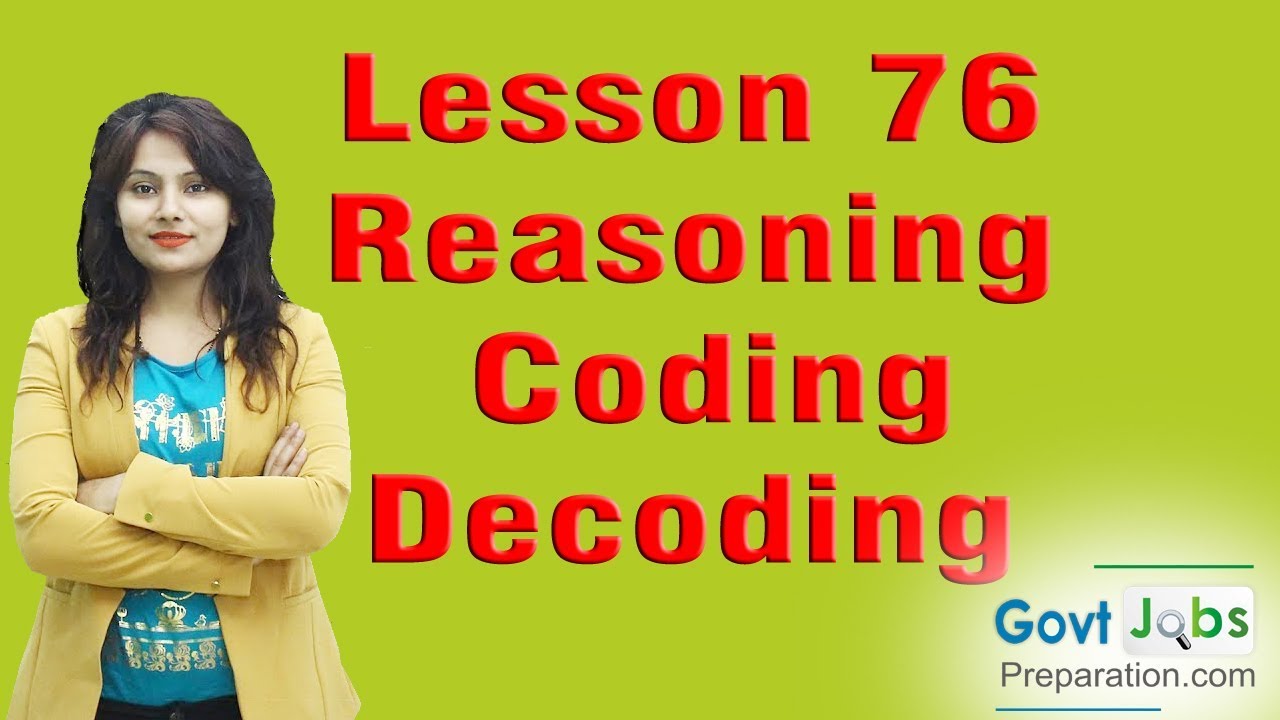 Lesson 76 Reasoning Coding Decoding - YouTube