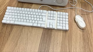 Vintage Apple computer accessories unboxing