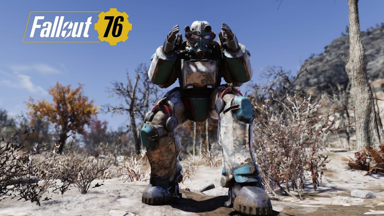 Fallout 76 Yukon Five T 45 Power Armor Paint Showcase Youtube