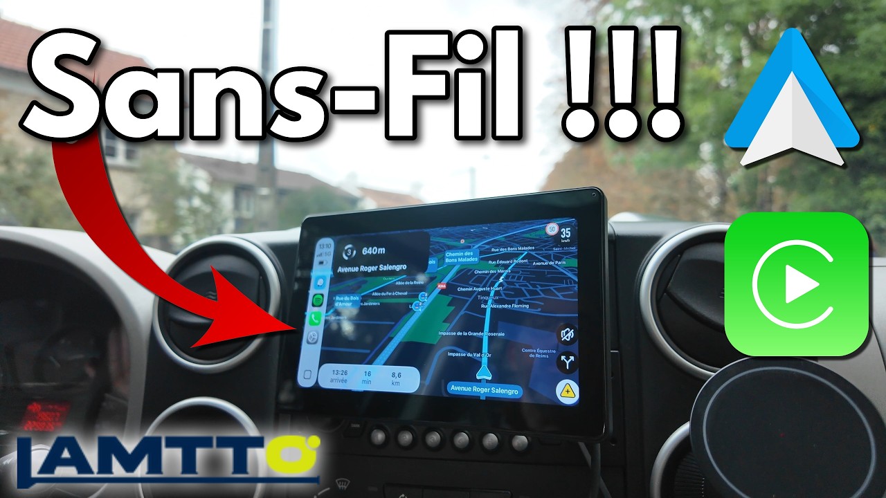 Je test  l'écran "CarPlay - Android Auto" sans fil de chez LAMTTO 🚘📲