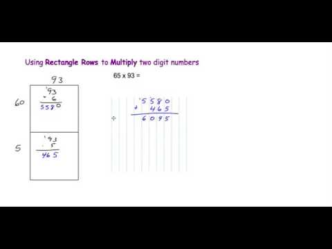 Multiplication Using Rectangle Rows to multiply two digit numbers on Vimeo