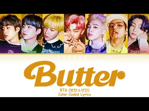 BTS (방탄소년단) - BUTTER (Color Coded Lyrics Eng/가사)