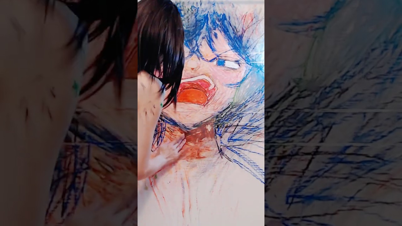 【風呂場アート】自宅のお風呂に全力でイラスト描いてみたら…【BathroomDrawing】本編の完成作も見てねー！！#illustration #painting #japaneseart