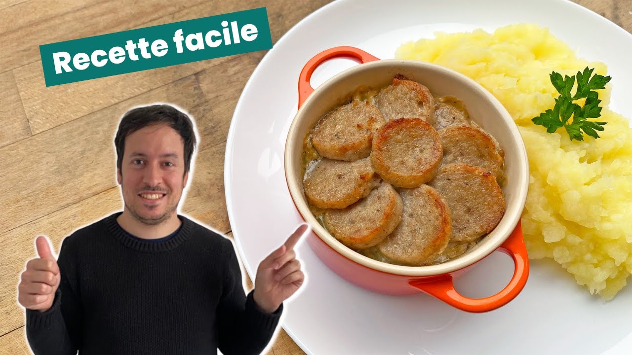 Cassolette de boudin blanc, champignons et châtaignes - Sauce à la