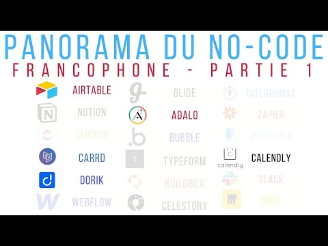 Les meilleurs outils No-Code, partie 1 - Panorama  nocode francophone