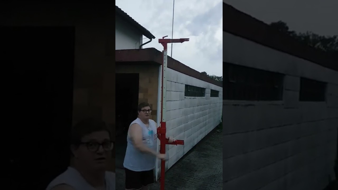 Selbstgebaute hebevorrichtung für meinen Teleskopmast