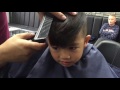 First Haircut At Barbershop (Children Hair Style) for 3 years old boy