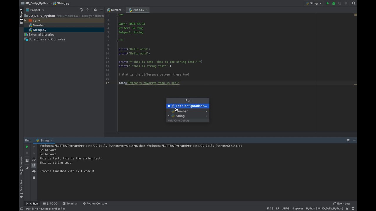 JD with Daily Python Practice(String) - YouTube