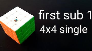 Getting my first sub 1 4x4 solve (PB)