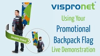 Walking Tradeshow Advertising - Promotional Backpack Flag Setup