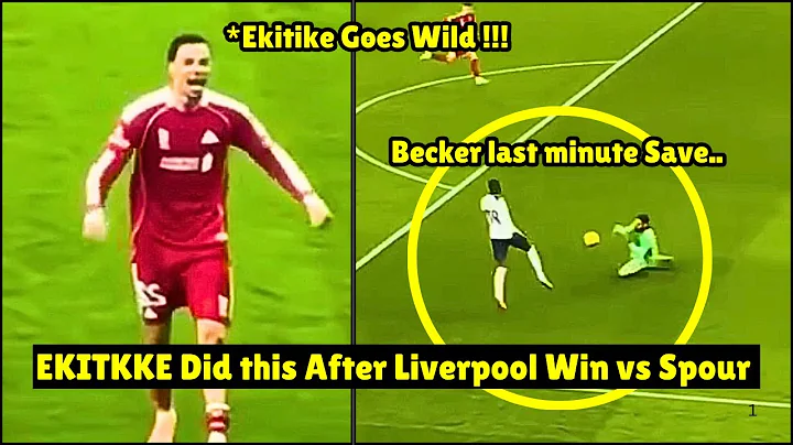 Alisson Becker LAST MINUTE SAVE & Hugo Ekitike After match Reaction vs Tottenham in 