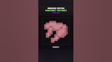[DAY 23] Making Minecraft Textures (Rabbit) #minecraft