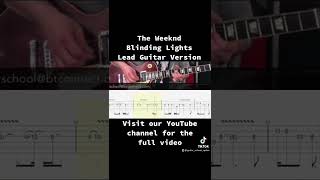 Blinding Lights - The Weeknd - Guitar Cover - Lesson - Demonstration - Rolling Tab - Rock Cover