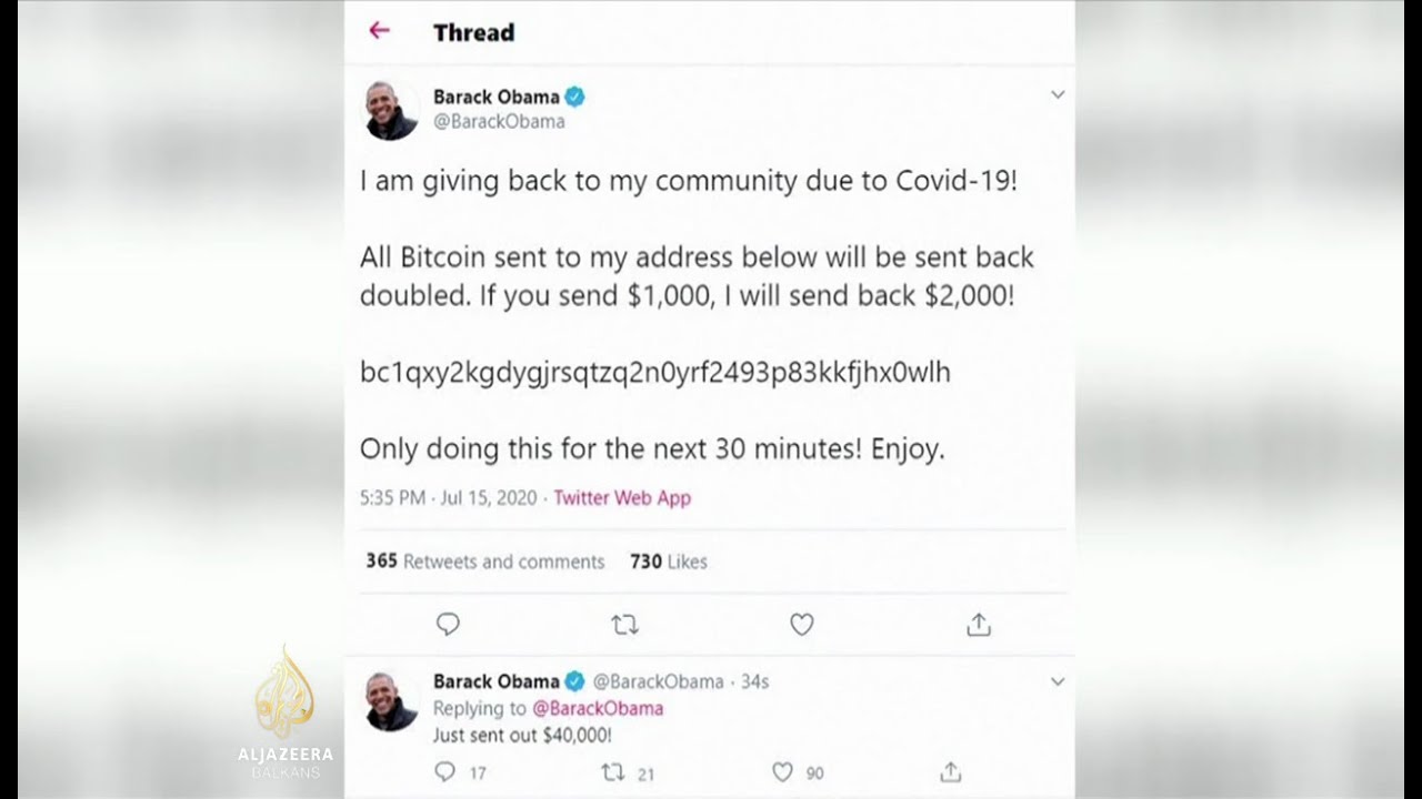 هجوم على تويتر: اختراق حسابات أوباما وبايدن وبيزوس
