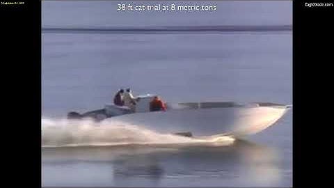 Safe boats: Catamaran sea trial, Dynalift 38-ft, 8 metric ton, 700 hp