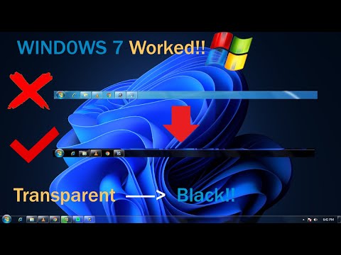 How To Change The Colour Of Windows 7 Taskbar Into Black / I Remasterd Windows 7 @mtbtanuj