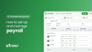 How to Set Up and Manage Payroll in RosterElf | Step by Step