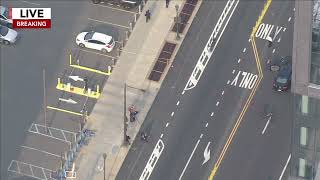 Police search for female suspect after man seriously injured in shooting