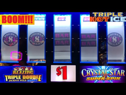 BOOM! My Biggest win ever on 5 Reel Double Dollars! NEW Crystal Star Super Spin & more! 3 Reel slots