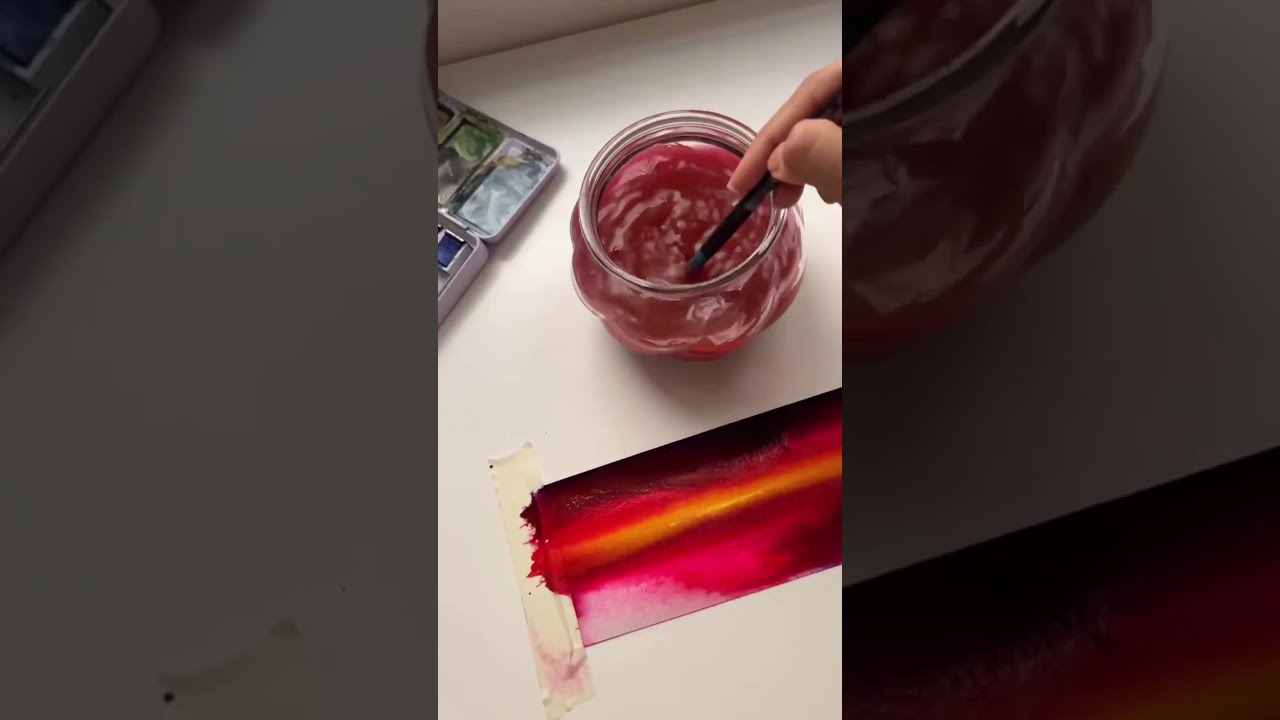 How to paint neon sky using watercolors |300GSM Watercolor Bookmarks |MENORAH STATIONERY