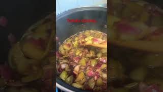 Cooking for Christmas today. Green tomato chutney