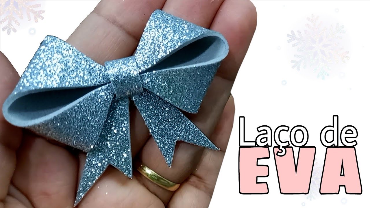 🎀Laço muito fofo e fácil de EVA para decorar árvores de natal