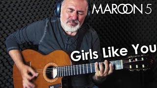 Maroon 5 - Girls Like You ft. Cardi B - Igor Presnyakov - fingerstyle guitar cover chords