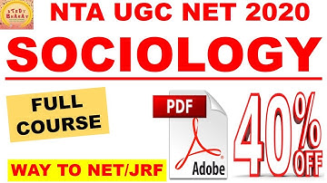 Sociology ugc net  Full course Pdf Notes 40% Discount