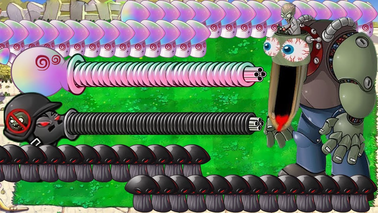 Doom Gatling Pea Shroom X Hypno Peashooter Shroom Attack Dr.Zomboss ...