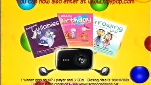 Tiny Pop Continuity & Adverts - December 2007/January 2008