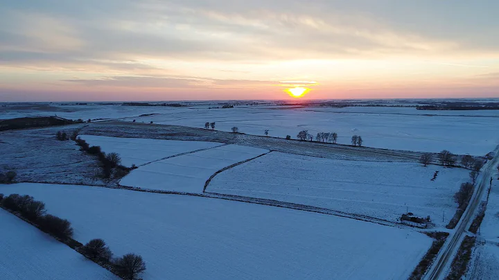 Beautiful Snowy Drone Footage in Nebraska