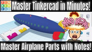 Use Tinkercad Notes to label your Jet Airliner Parts in Minutes