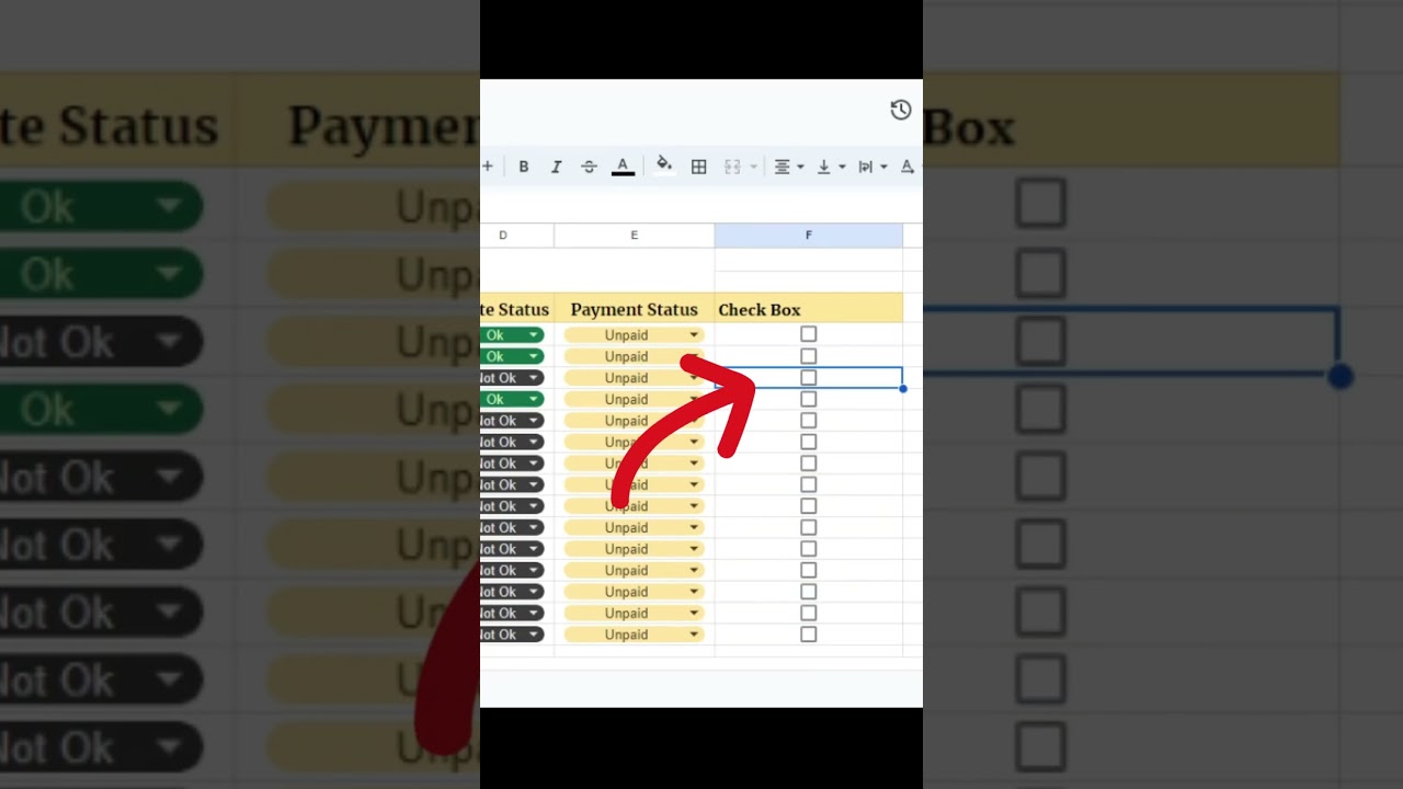 How To Add Check Box in Google Sheet