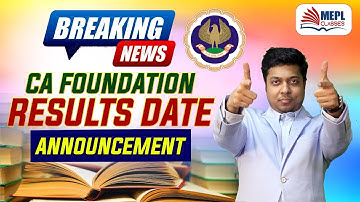BREAKING NEWS😱- CA Foundation Result Date Announcement | Mohit Agarwal