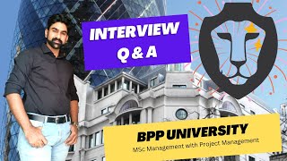 BPP University | Interview Questions | MSc Management with Project Management | GID Bathinda Punjab