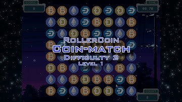 Playing RollerCoin Coin match Game (Difficulty2 Level1)