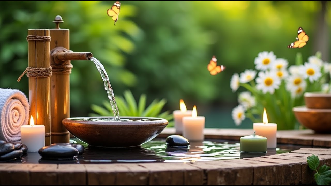 10 Hours of Gentle Piano & Water Fountain Sounds – Deep Sleep, Meditation & Stress Relief