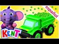 Kent el elefante  juega y aprende  camioncitos de colores cargados de bolitas