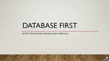 Part 2.0 - Database first approach in Entity Framework