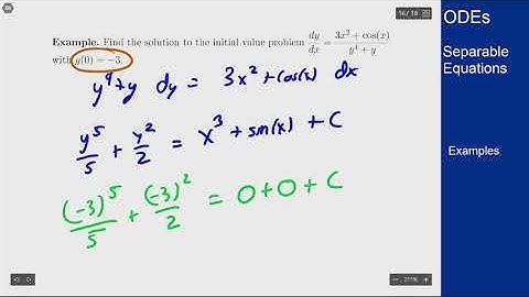 Differential Equations - Separable Equations - Example 2