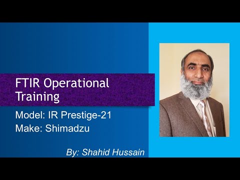 FTIR Prestige 21 Shimadzu Operational Training