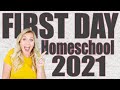 FIRST DAY OF HOMESCHOOL 2021 | Homeschool DITL | Teach With Me Secular Homeschool | Mom & Me Monday