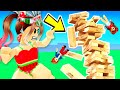 Bella Plays ROBLOX JENGA..